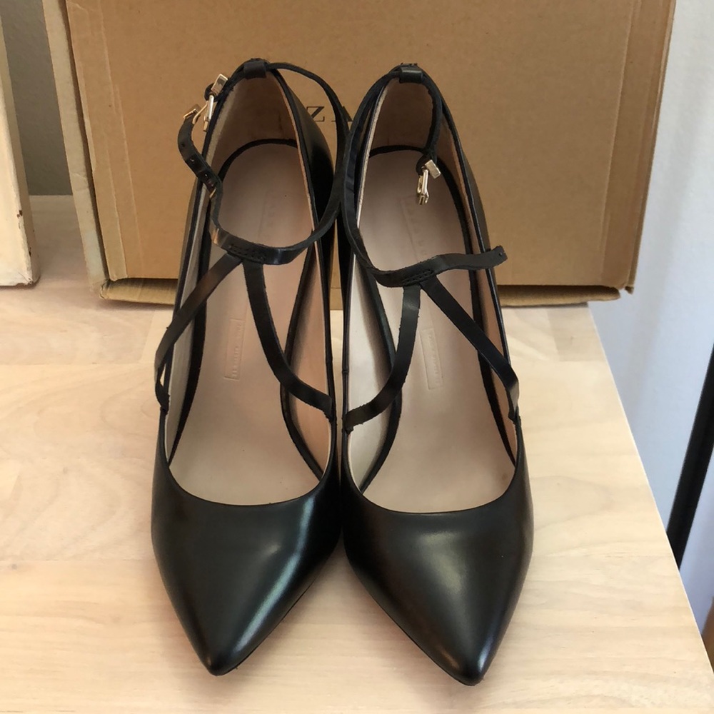 Zara Black Cage Pumps